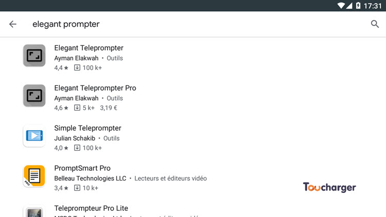 Prompteur android